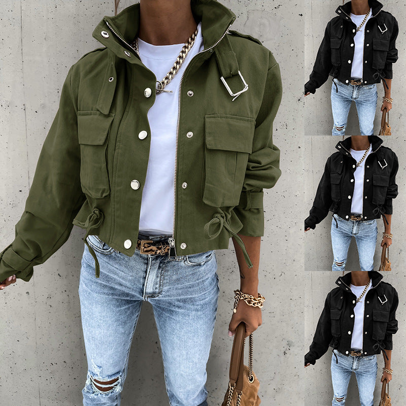 Veste Utilitaire Olive Moderne
