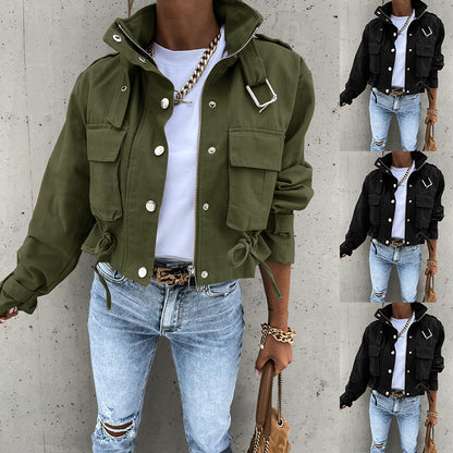Veste Utilitaire Olive Moderne