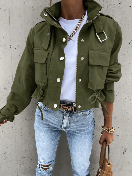 Veste Utilitaire Olive Moderne